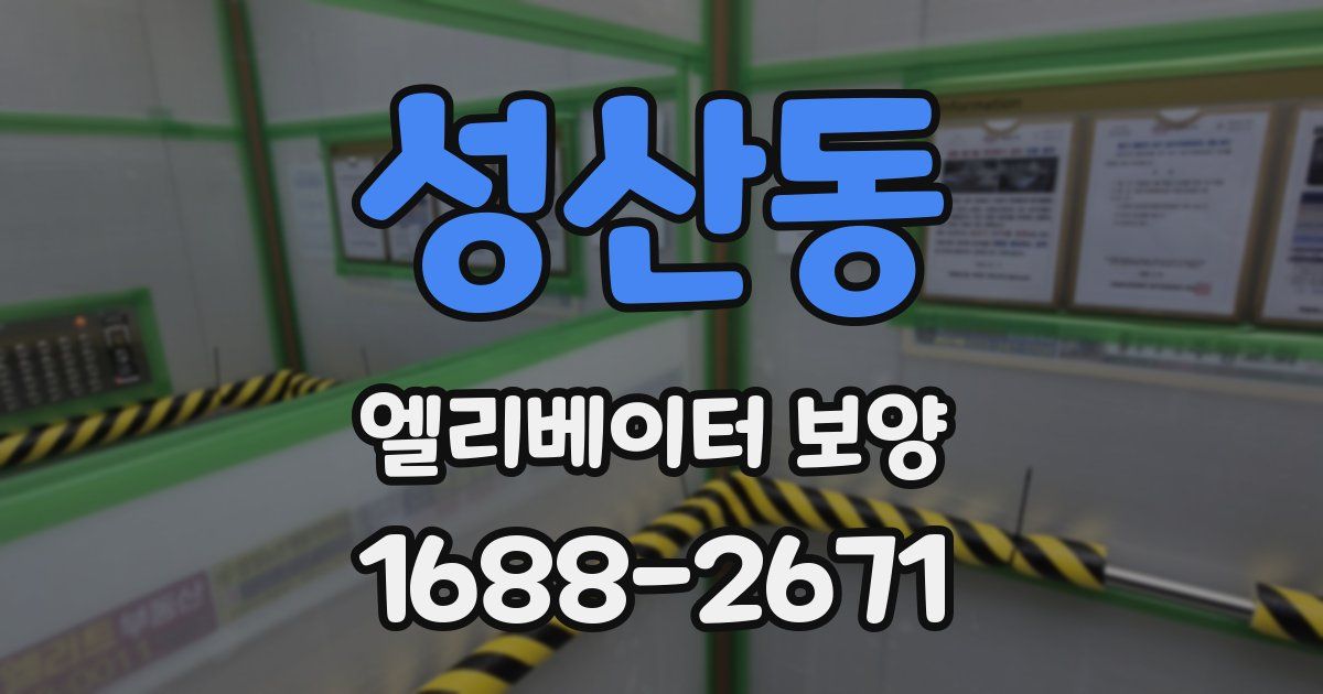 성산동 엘리베이터 보양