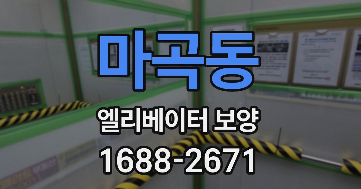 마곡동 엘리베이터 보양