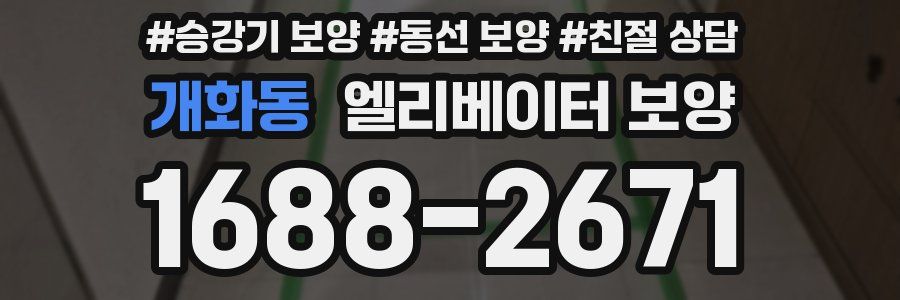 개화동 엘리베이터 보양