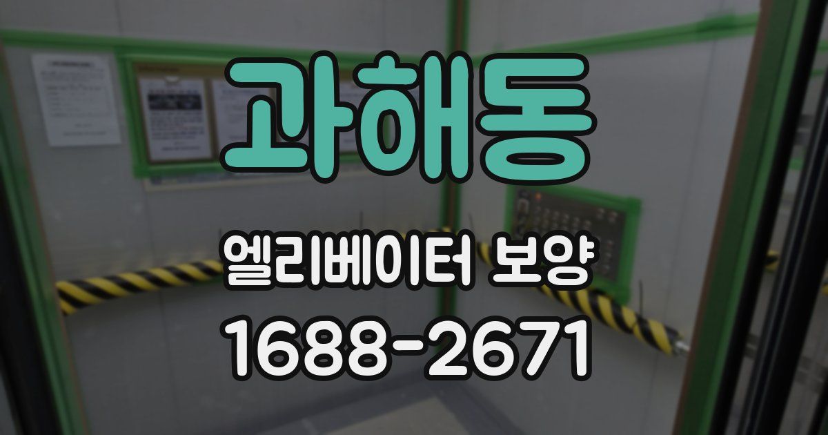 과해동 엘리베이터 보양