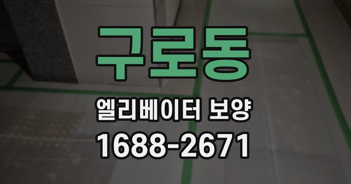 구로동 엘리베이터 보양