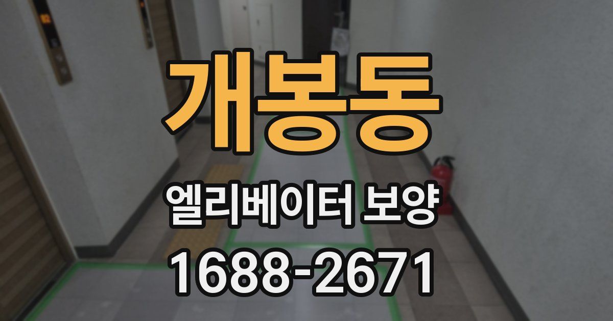 개봉동 엘리베이터 보양