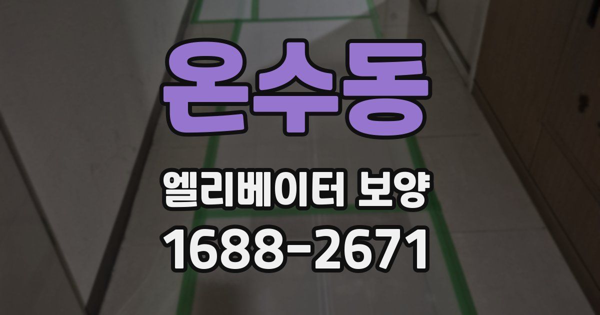 온수동 엘리베이터 보양