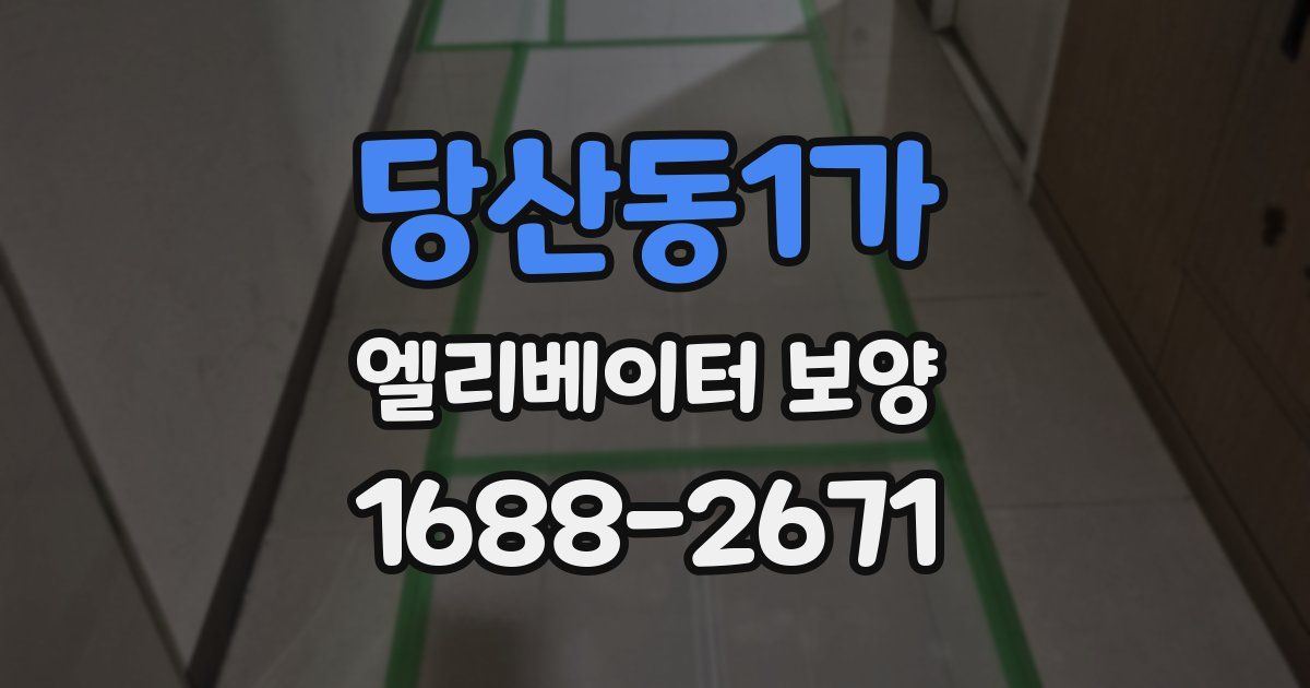 당산동1가 엘리베이터 보양
