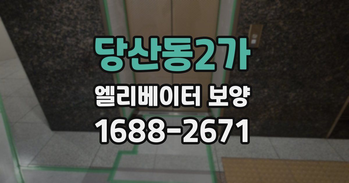 당산동2가 엘리베이터 보양