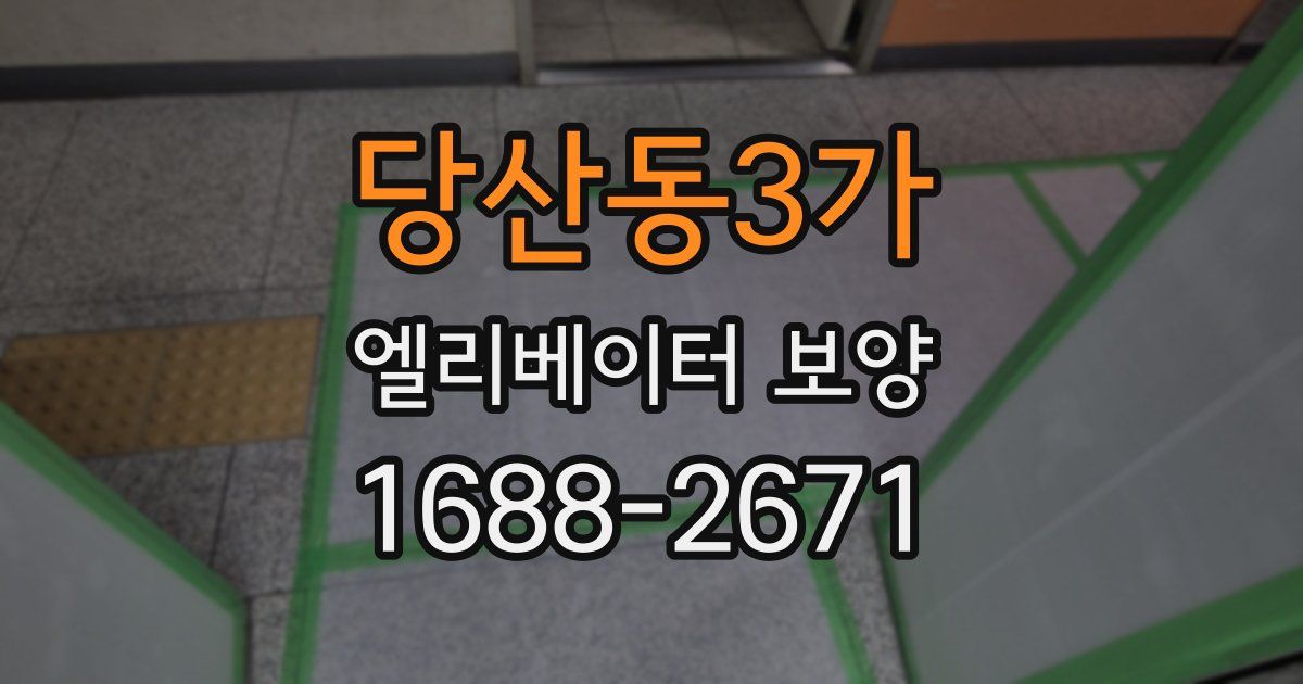 당산동3가 엘리베이터 보양