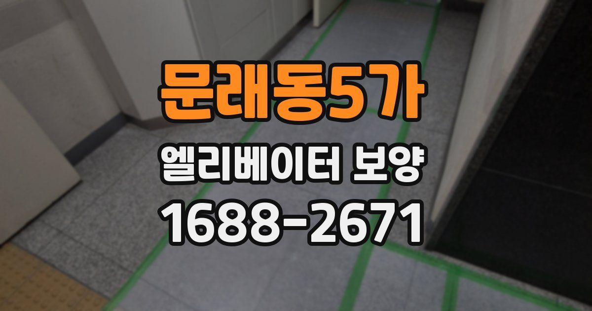 문래동5가 엘리베이터 보양