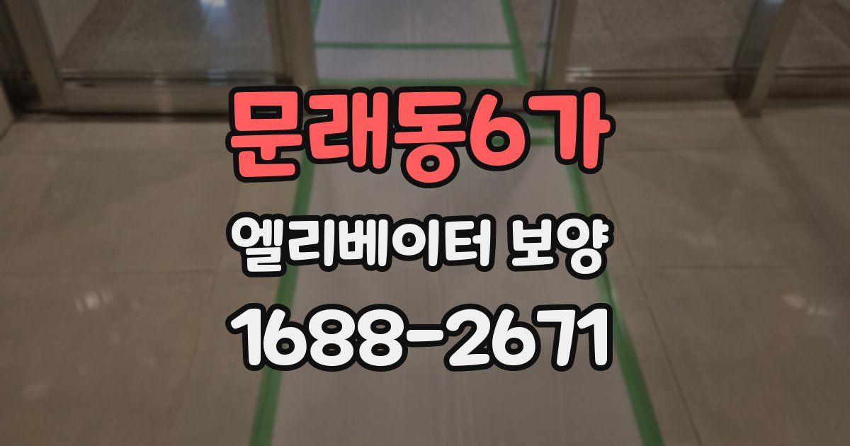 문래동6가 엘리베이터 보양