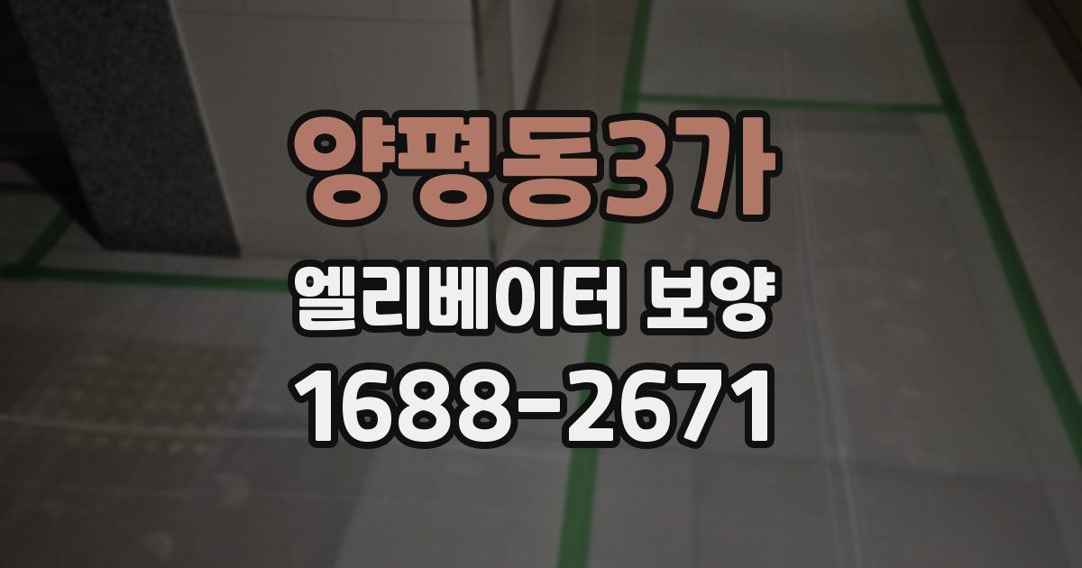 양평동3가 엘리베이터 보양