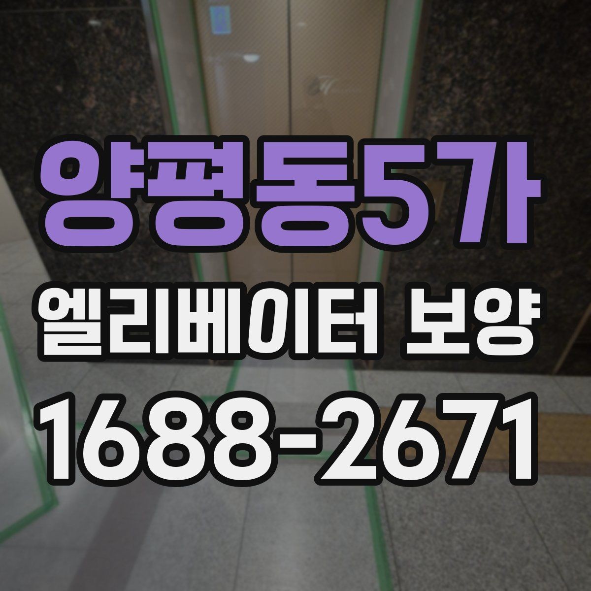 양평동5가 엘리베이터 보양 작업 전에 관리사무소와 상의할 내용