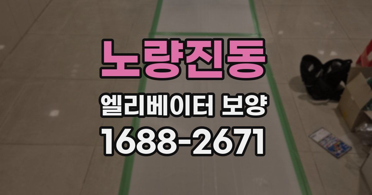 노량진동 엘리베이터 보양