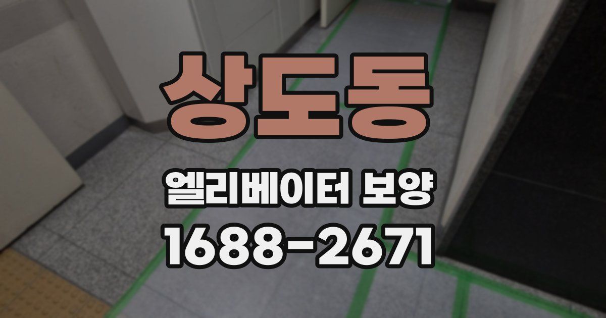 상도동 엘리베이터 보양