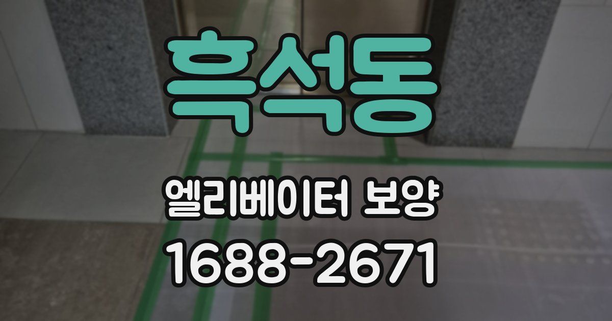 흑석동 엘리베이터 보양