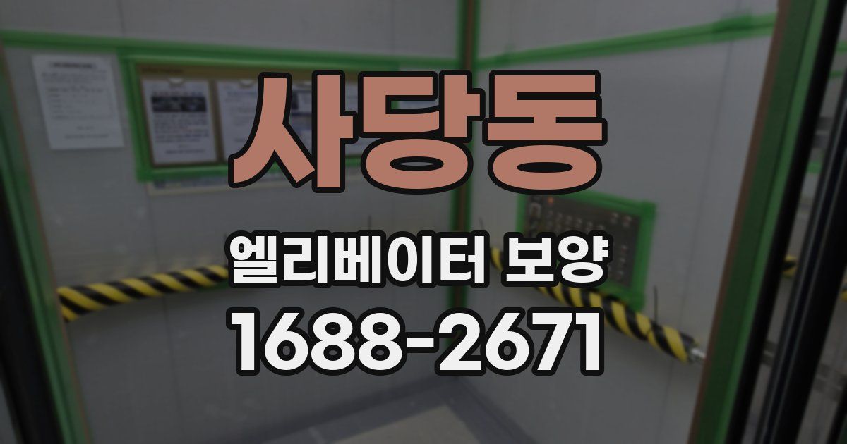 사당동 엘리베이터 보양