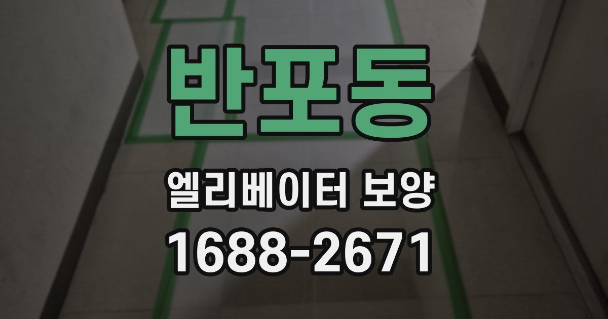 반포동 엘리베이터 보양