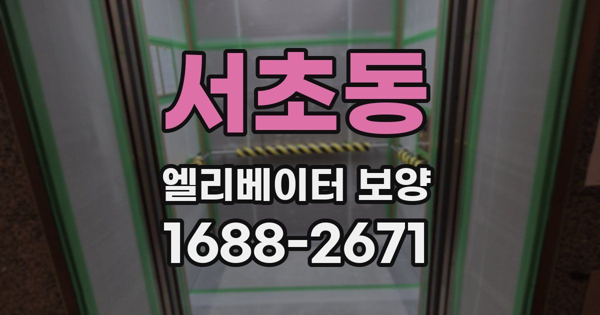 서초동 엘리베이터 보양
