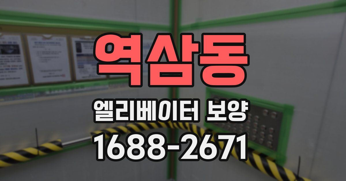 역삼동 엘리베이터 보양