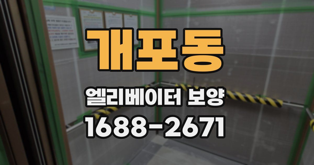 개포동 엘리베이터 보양