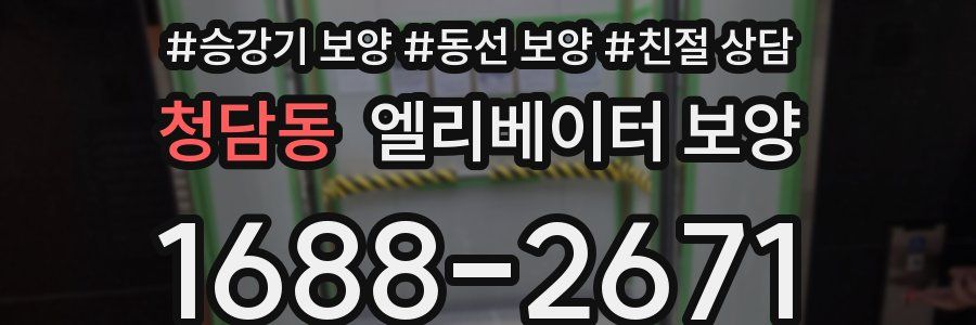 청담동 엘리베이터 보양