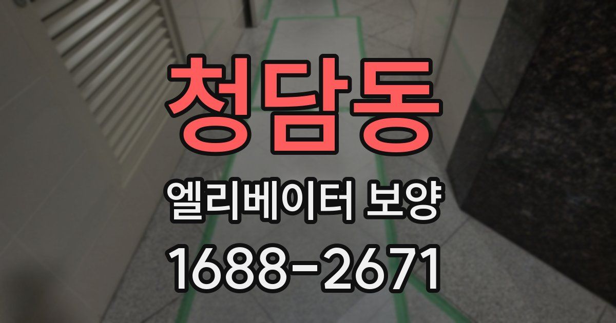 청담동 엘리베이터 보양