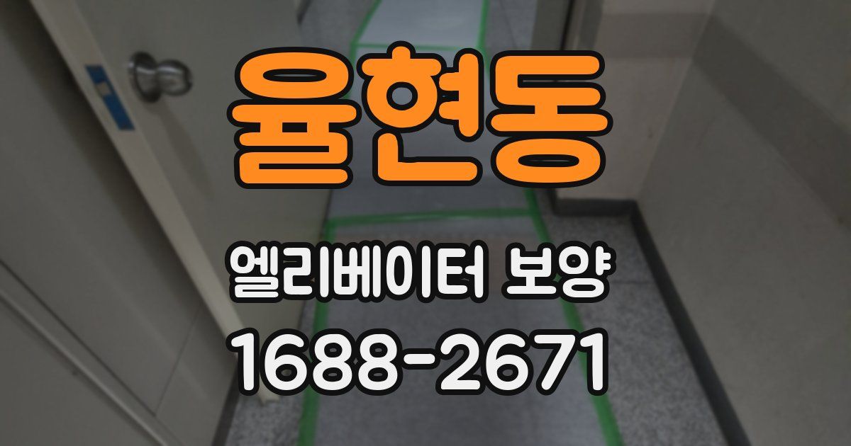율현동 엘리베이터 보양