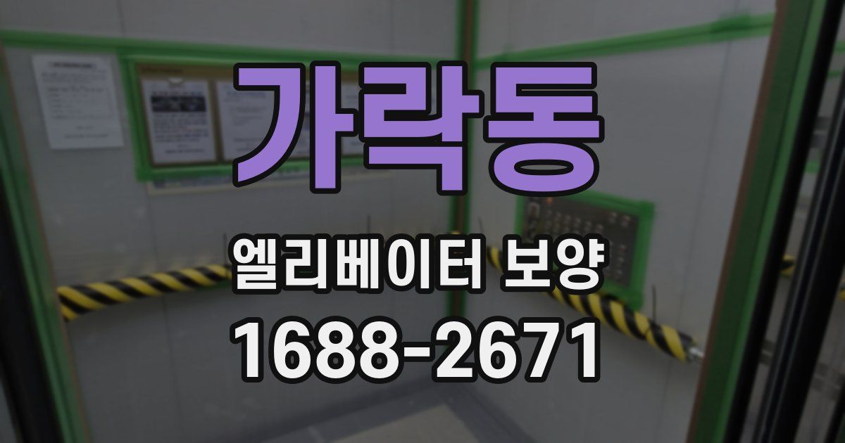 가락동 엘리베이터 보양