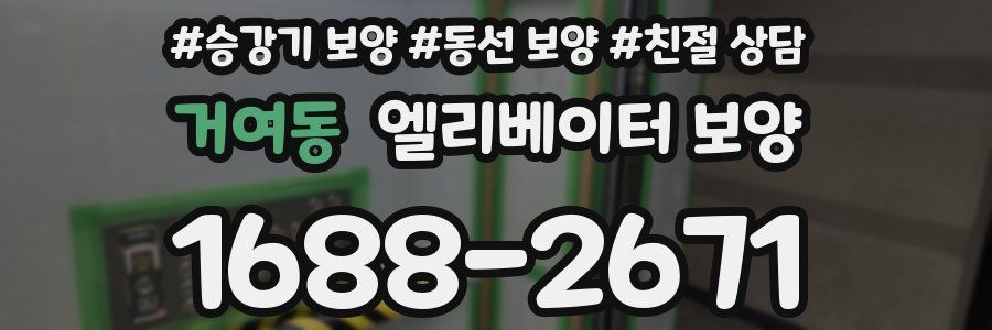 거여동 엘리베이터 보양