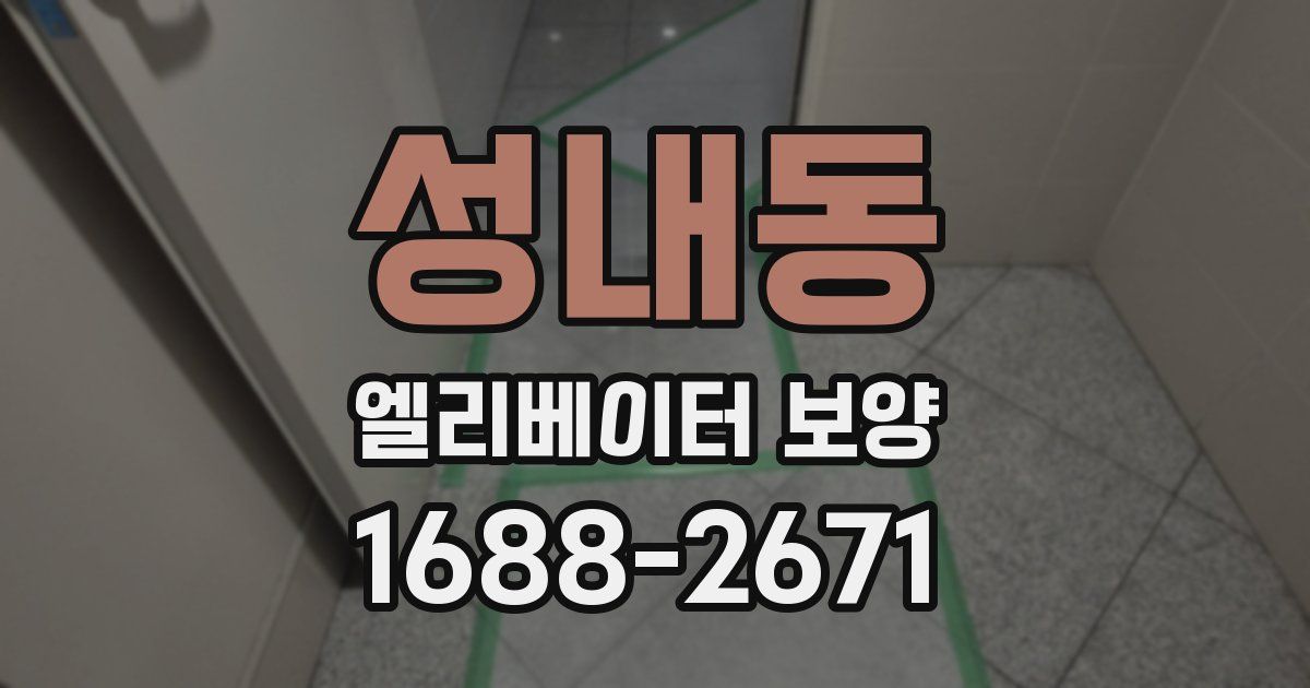 성내동 엘리베이터 보양