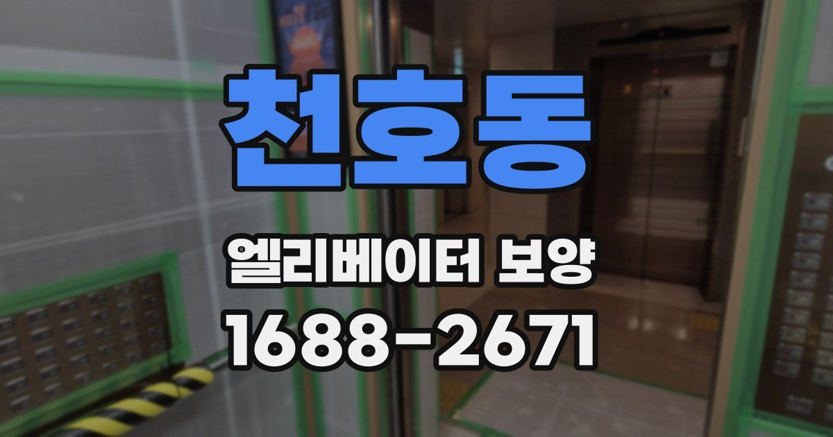 천호동 엘리베이터 보양