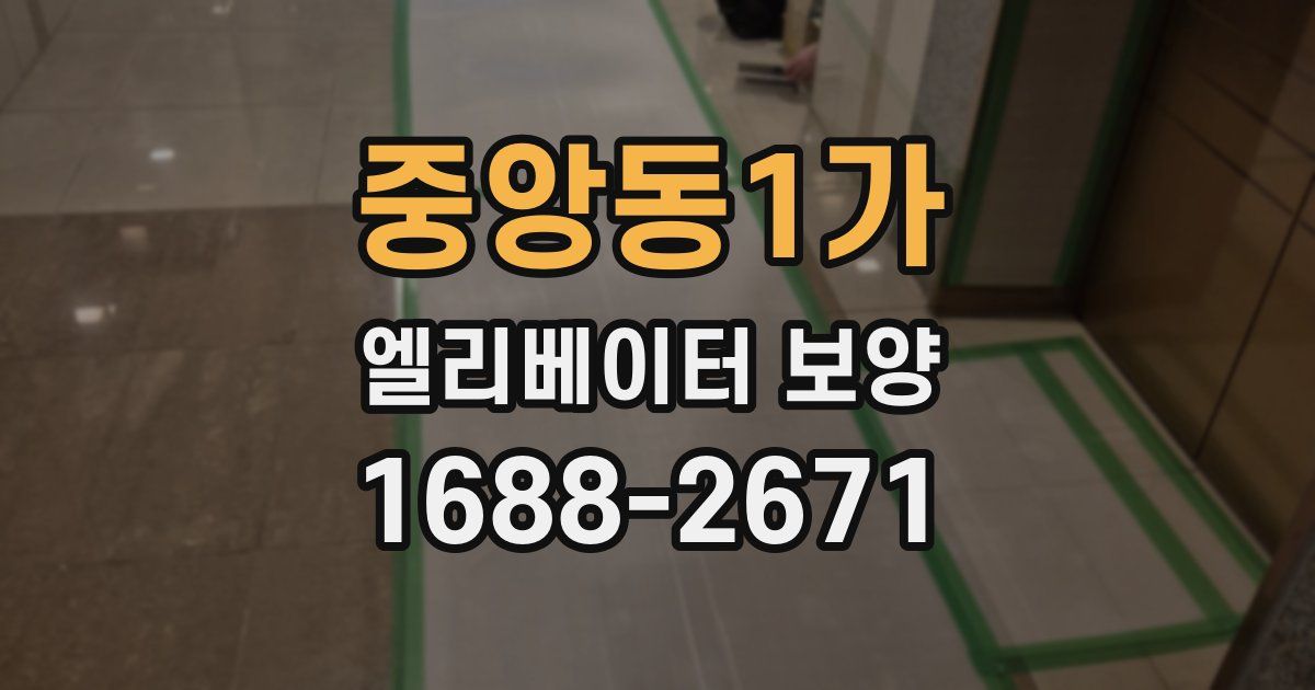 중앙동1가 엘리베이터 보양