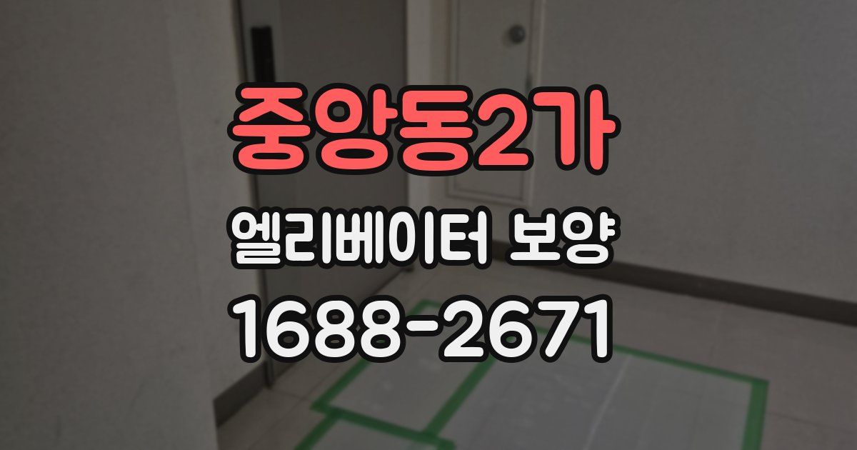 중앙동2가 엘리베이터 보양