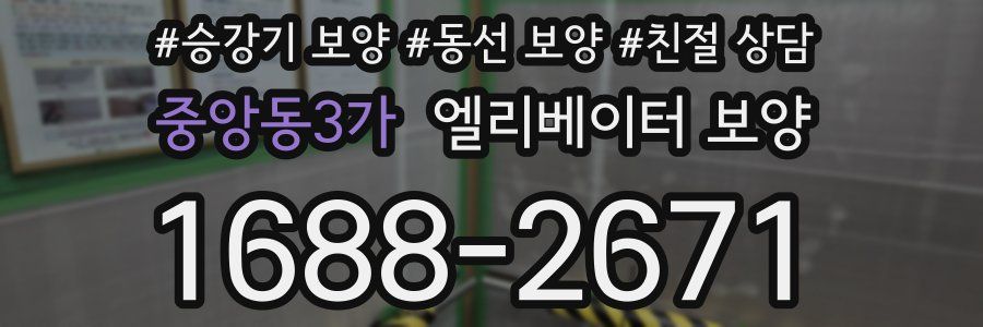 중앙동3가 엘리베이터 보양
