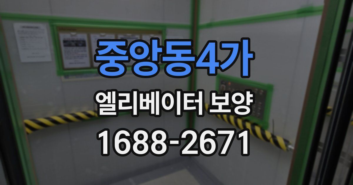 중앙동4가 엘리베이터 보양