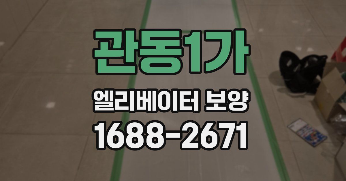 관동1가 엘리베이터 보양