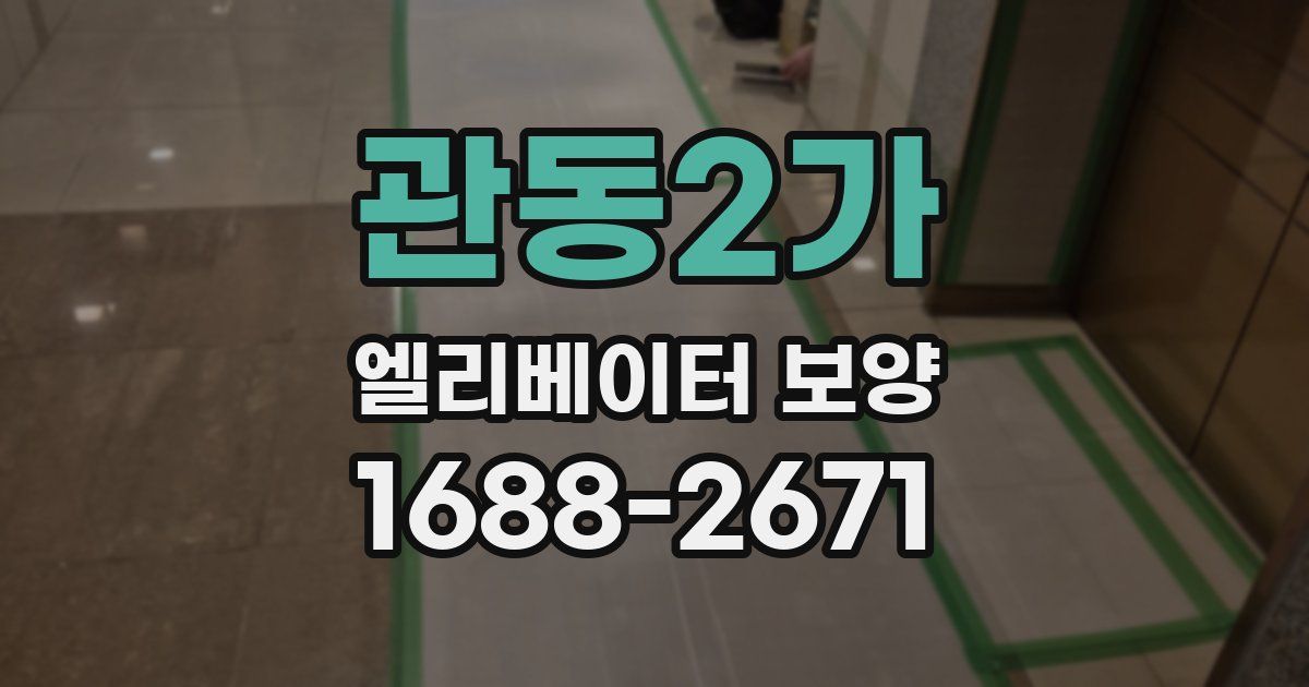 관동2가 엘리베이터 보양