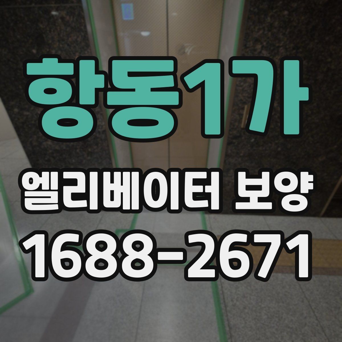 항동1가 엘리베이터 보양 후 마감 상태 확인 요령