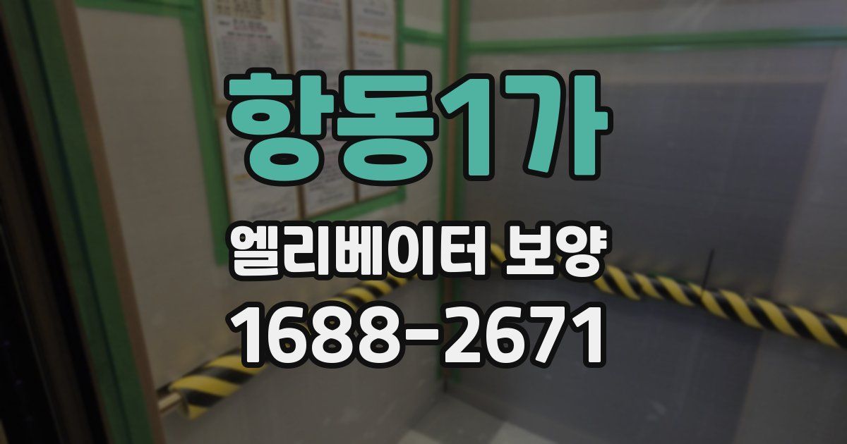 항동1가 엘리베이터 보양