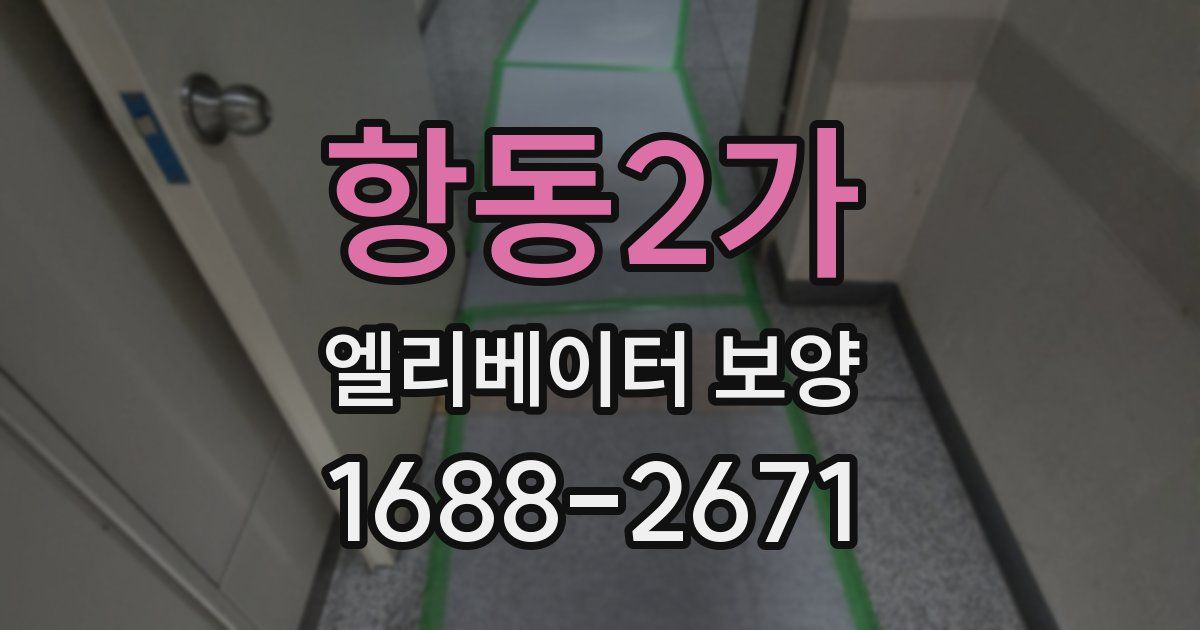 항동2가 엘리베이터 보양