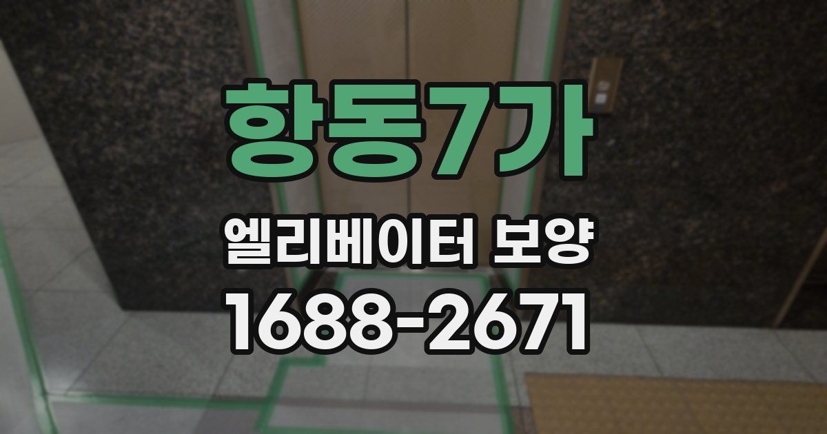 항동7가 엘리베이터 보양