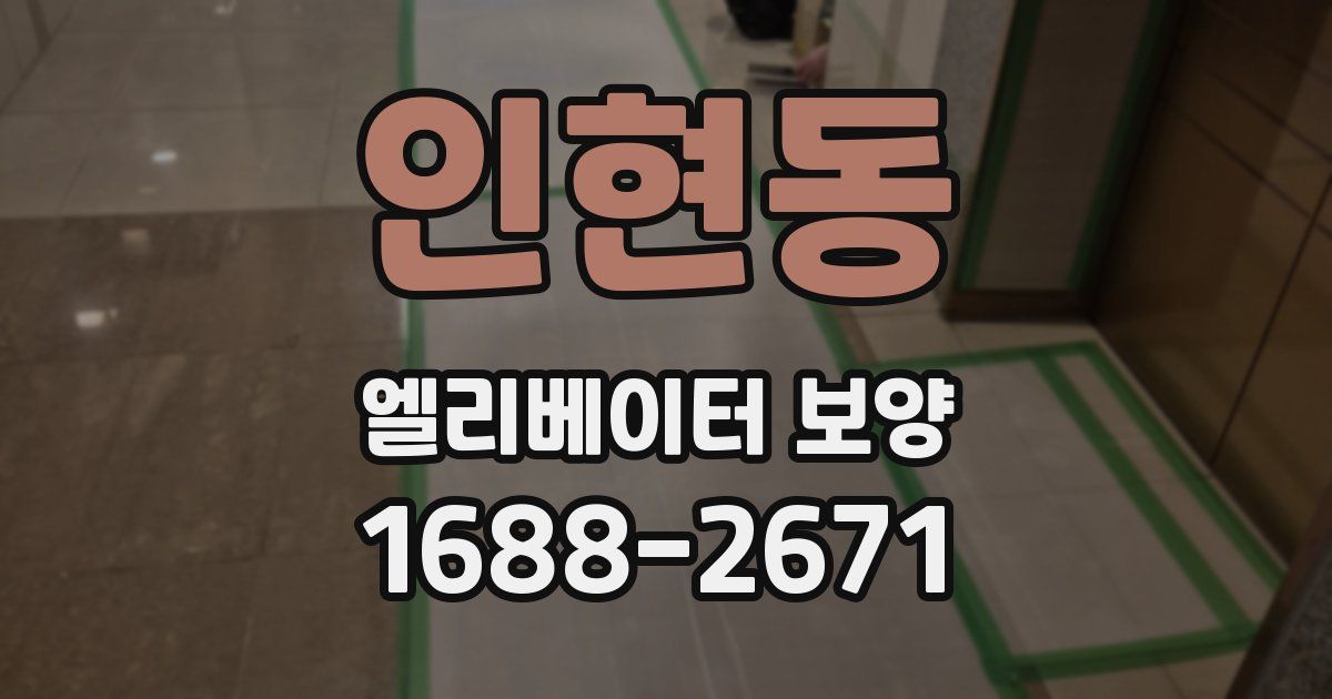 인현동 엘리베이터 보양
