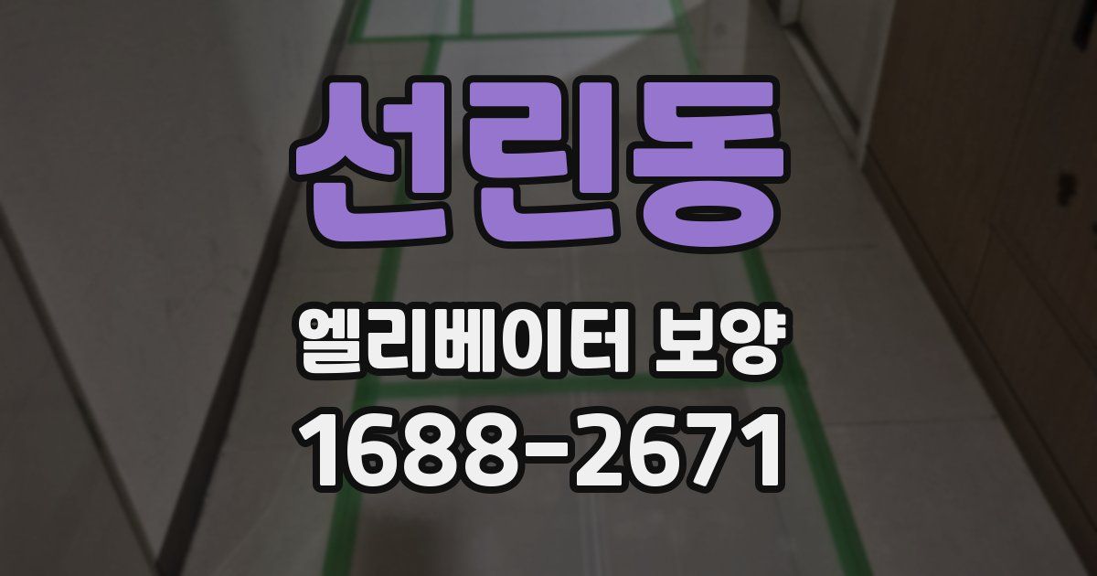 선린동 엘리베이터 보양