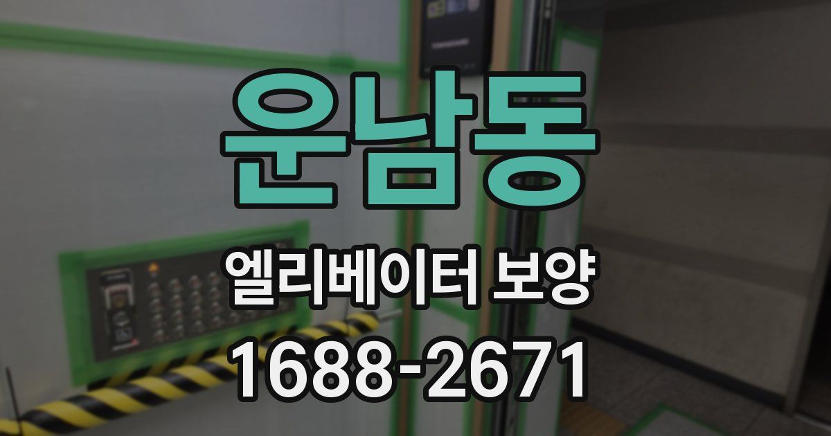 운남동 엘리베이터 보양
