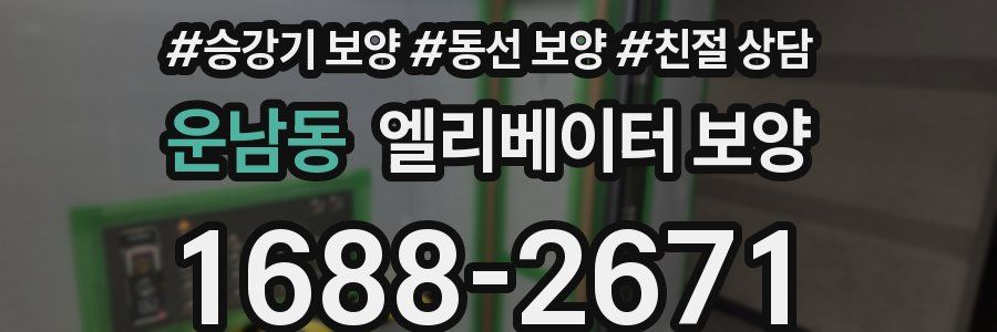 운남동 엘리베이터 보양