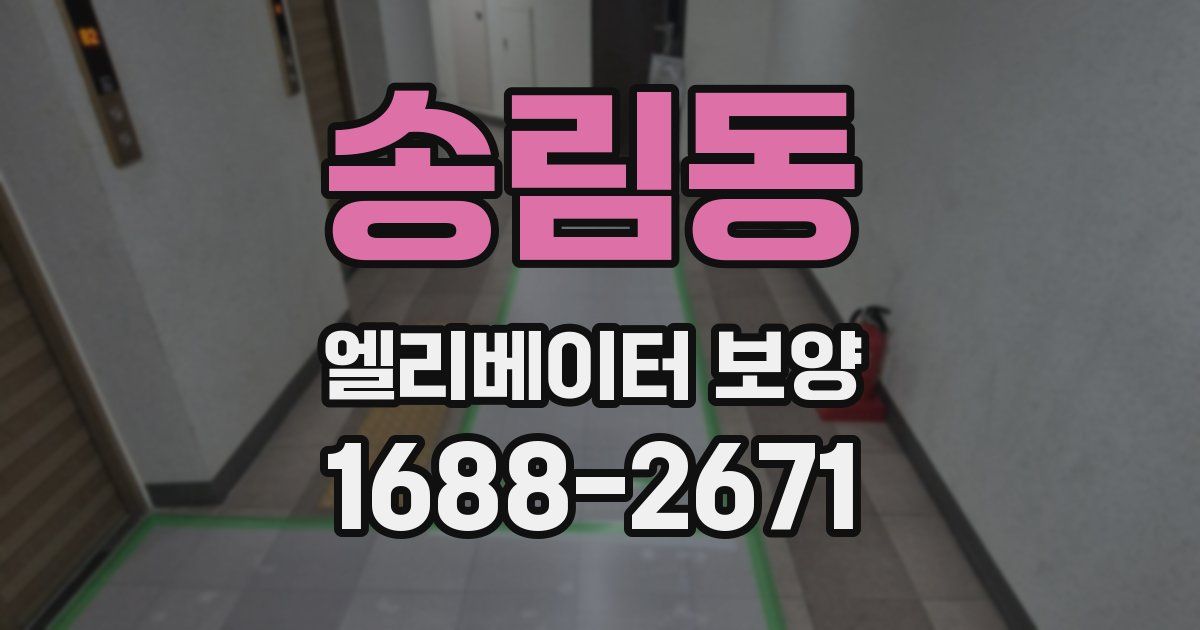 송림동 엘리베이터 보양