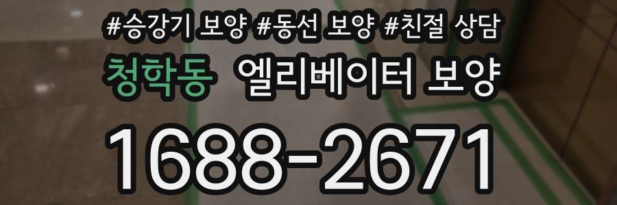 청학동 엘리베이터 보양