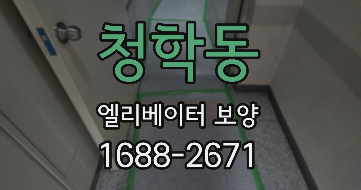 청학동 엘리베이터 보양