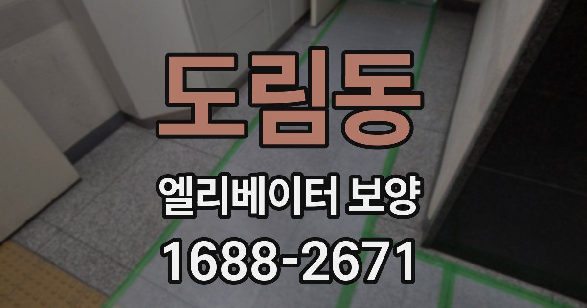 도림동 엘리베이터 보양