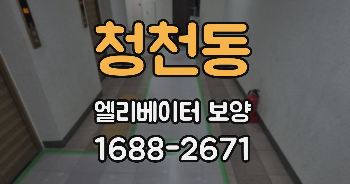 청천동 엘리베이터 보양