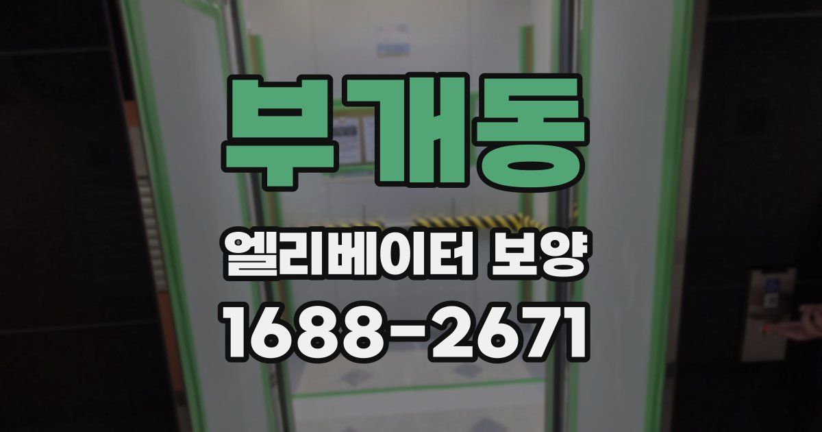 부개동 엘리베이터 보양