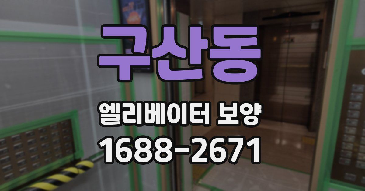 구산동 엘리베이터 보양